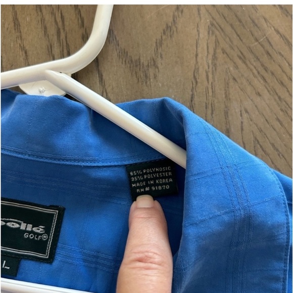 Bolle royal blue short sleeve men's shirt size L - Picture 6 of 10